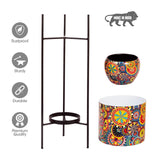 Iron Metal Two Pot Stand