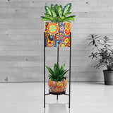 Iron Metal Two Pot Stand