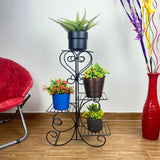 Metal 4 Pot Planter Iron Stand