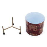 Iron Stand with Pot Red Color with Elephant Print- Buy1 Get1 Offer