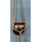 Hanging Planter Stand with Macrame Rope ,Black Metal Pot / Copper Pot Model - EA1350