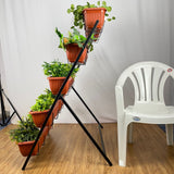 Harvest Metal Plant Stand with 10 Baskets for Balcony and Terrace Gardening