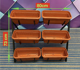 Vertical Metal Stand with 6 Baskets-Mini Harvest