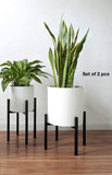 Planter Stand Metal Black PLUS - Set of 2